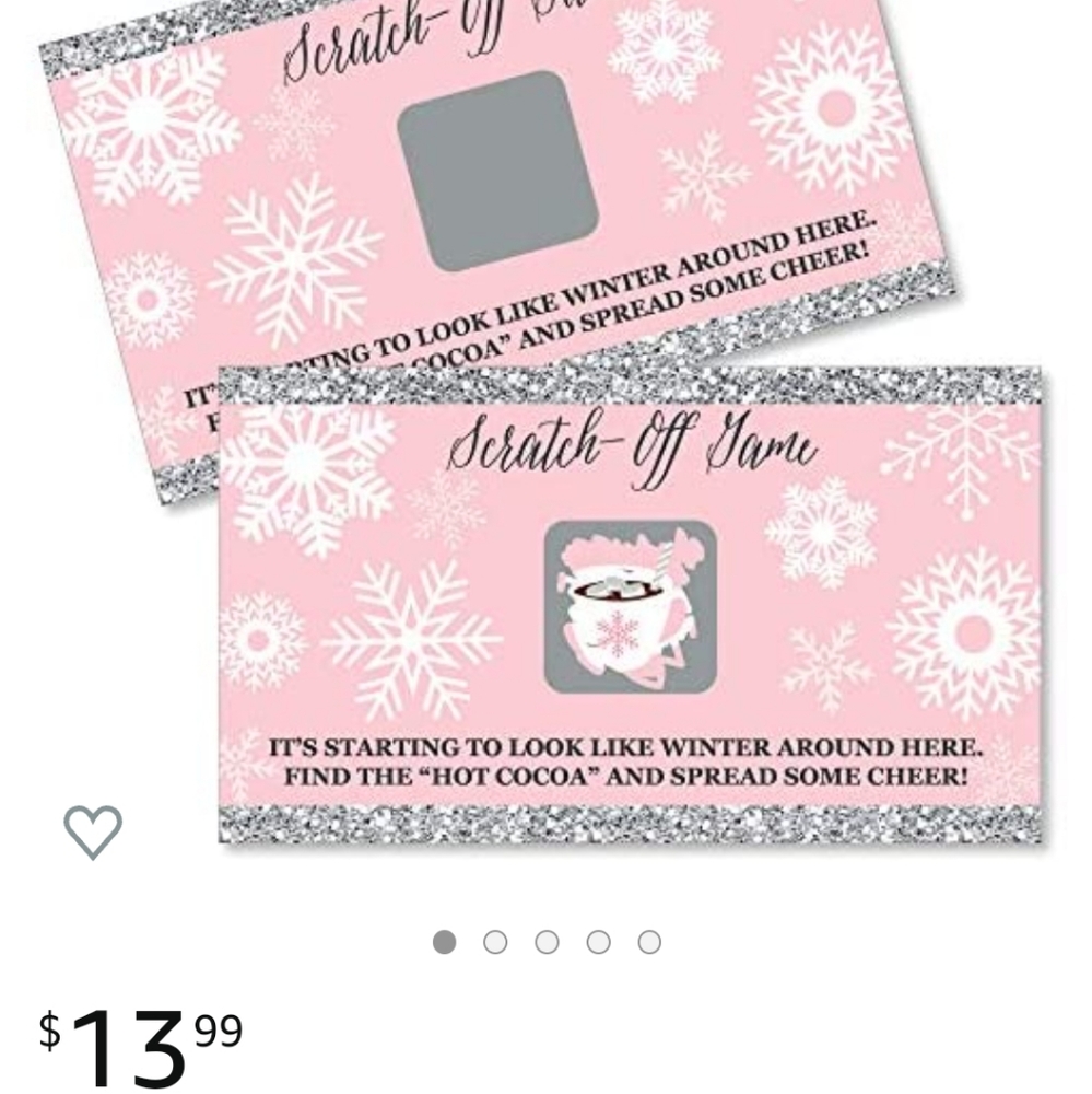 Scratch off Baby Shower game